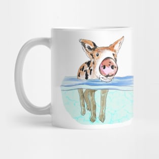 Bahamas Floating Swimming Piglet Mug